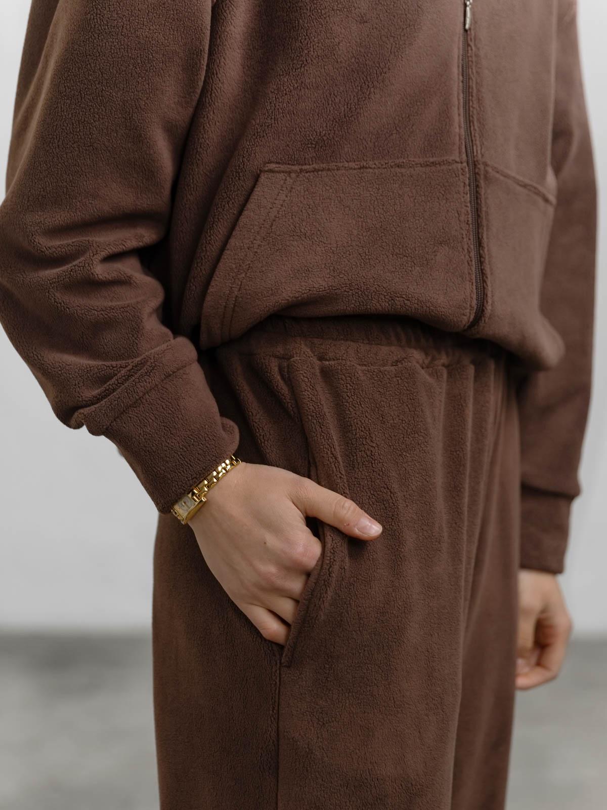 Штани жіночі з фліс-плюшу FROMUS M Темно-коричневий (2656-59) - фото 5 Штани жіночі з фліс-плюшу FROMUS M Темно-коричневий (2656-59) - фото 5