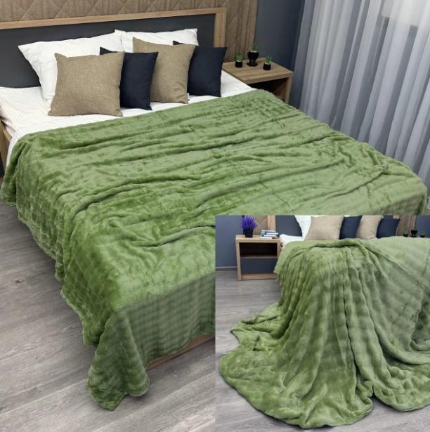 Покривало на диван/ліжко Soft Night 200х230 см Салатовий (87-130) - фото 5 Покривало на диван/ліжко Soft Night 200х230 см Салатовий (87-130) - фото 5