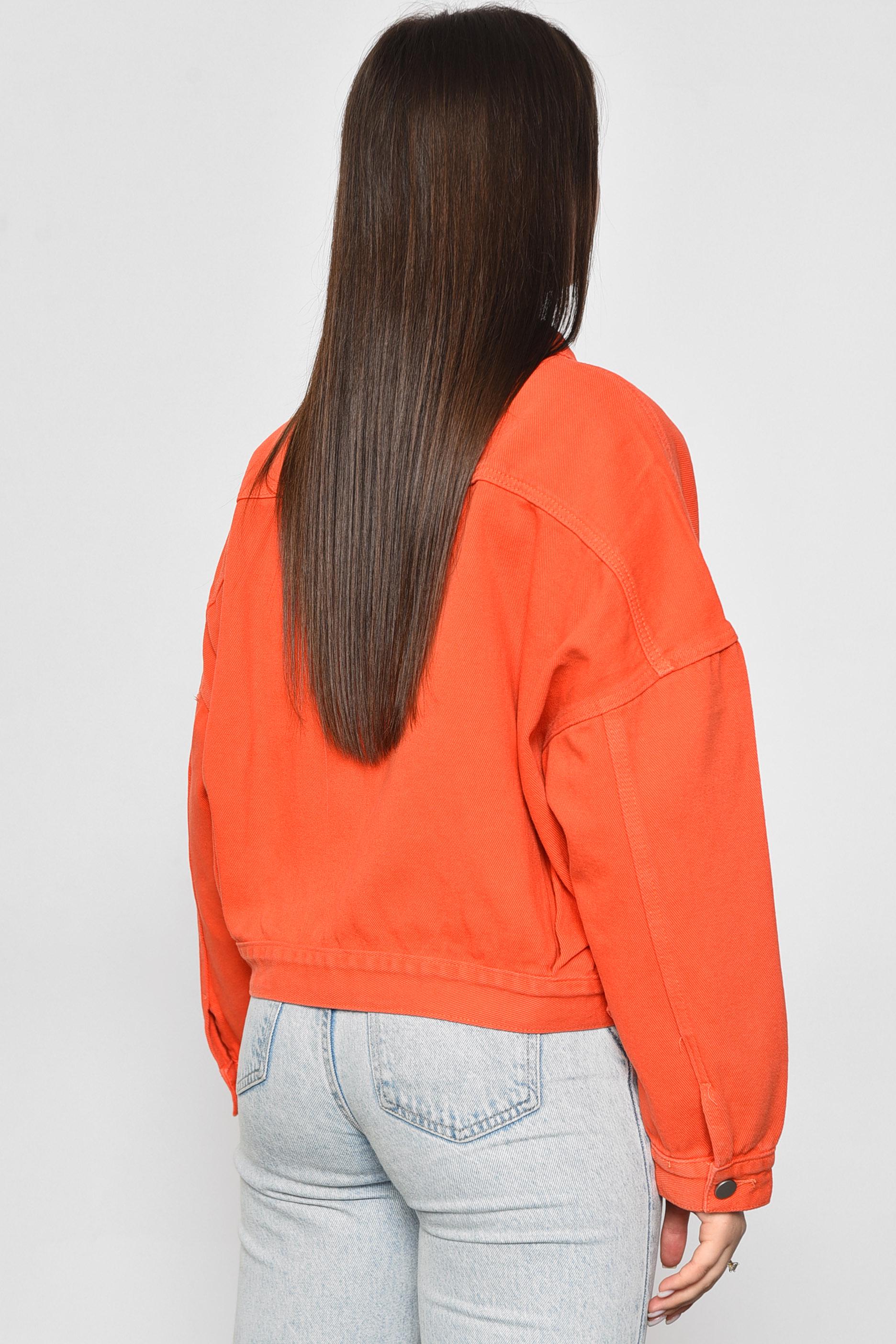 Джинсовка женская M Оранжевый (179814) - фото 3