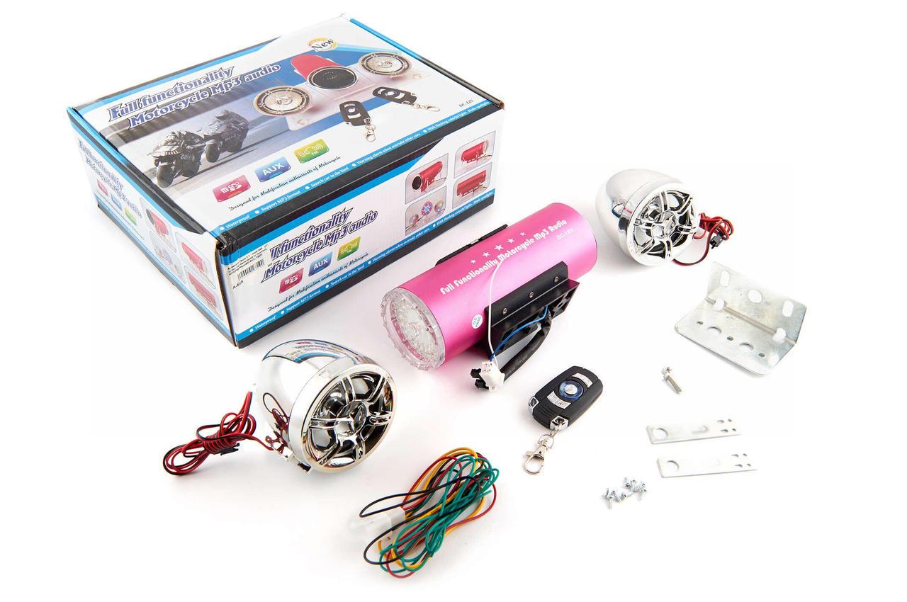 Аудиосистема mod:998 2.1 3 сигнализация с пуском МР3/FM/MicroSD/AUX/пульт управления Хром (2177140861)