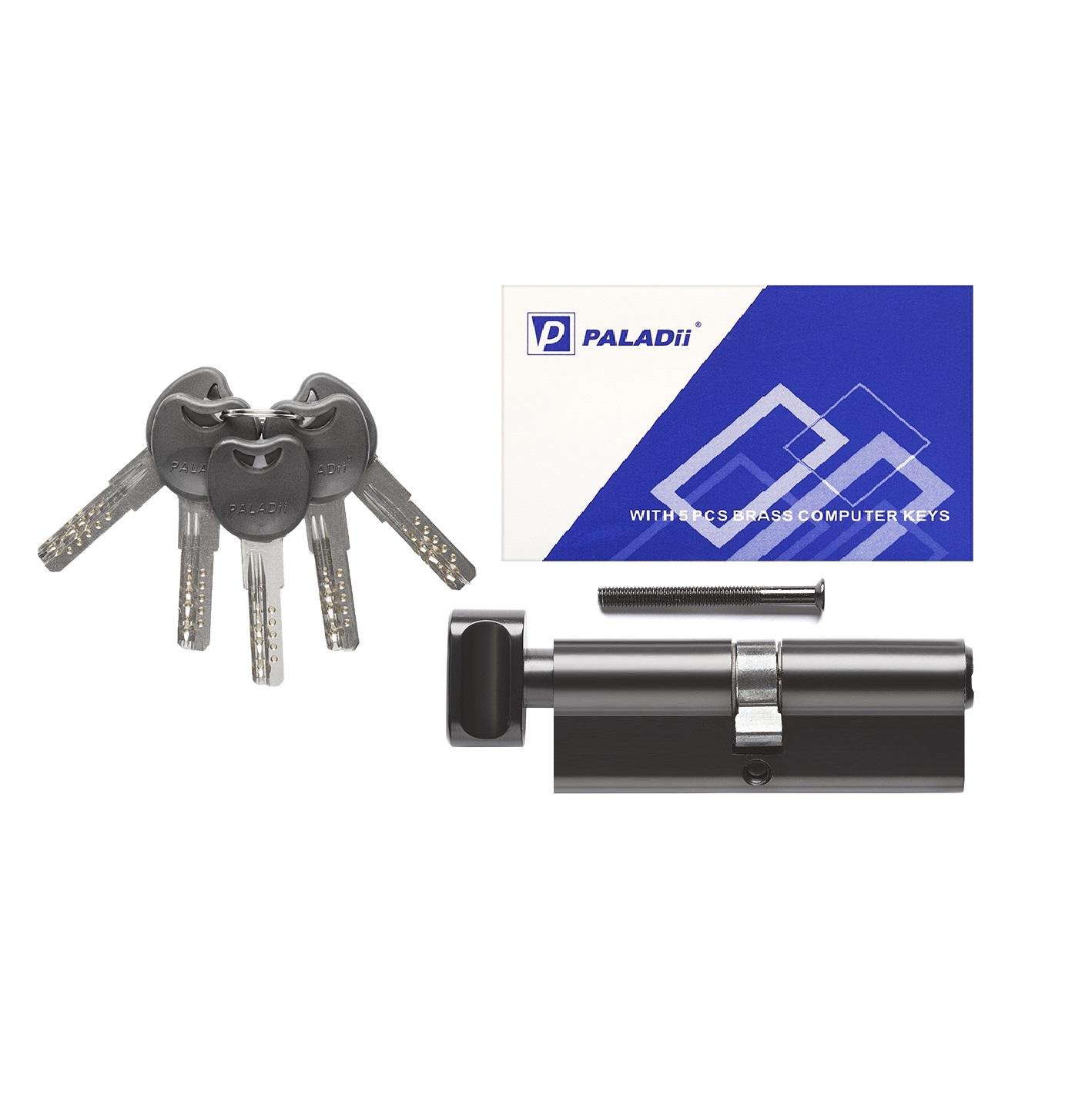 Цилиндр Paladii ST 80 мм Т40x40 5 ключей BN Черный (ПЦ213) - фото 2 Цилиндр Paladii ST 80 мм Т40x40 5 ключей BN Черный (ПЦ213) - фото 2