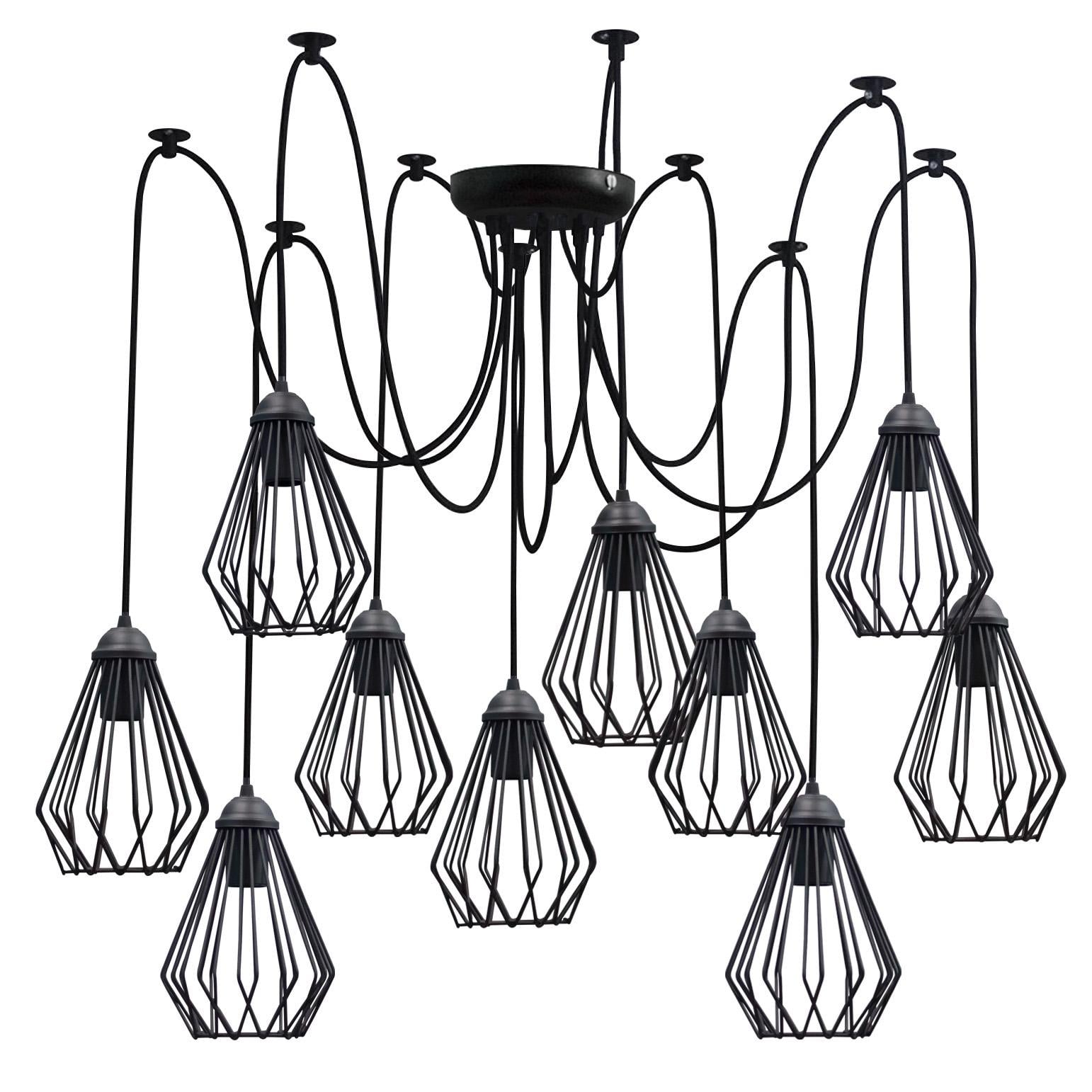 Люстра паук на десять плафонов MSK ELECTRIC Silvia NL 05371-10