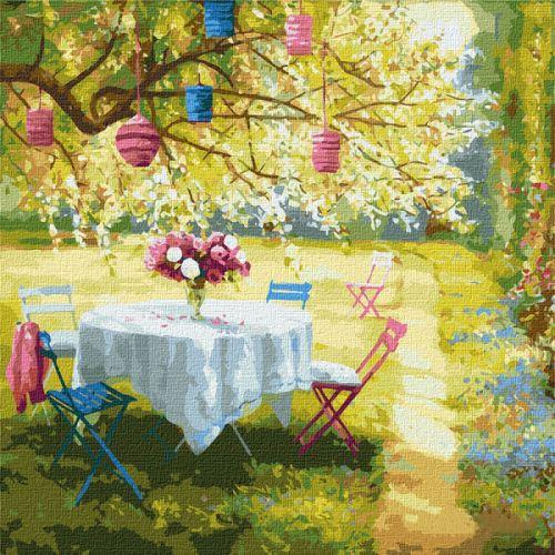 Картина по номерам Ideyka Весенние фонарики 50x50 см Разноцветный (PM-194-K-280)