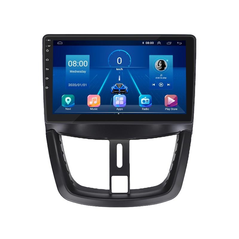 Штатная магнитола Lesko для Peugeot 207 I 2006-2009 экран 9" 4/32Gb/ 4G/ Wi-Fi/ CarPlay Premium GPS Android