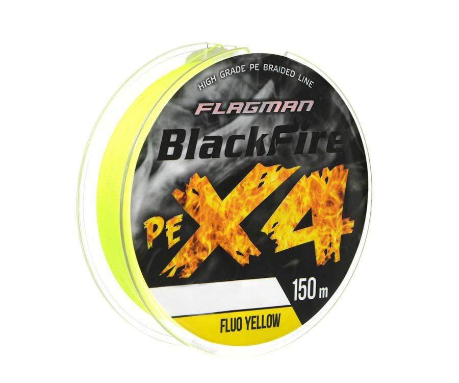 Шнур Flagman BlackFire PE X-4 150 м 0,08 мм Fluo Yellow (X4B-008)