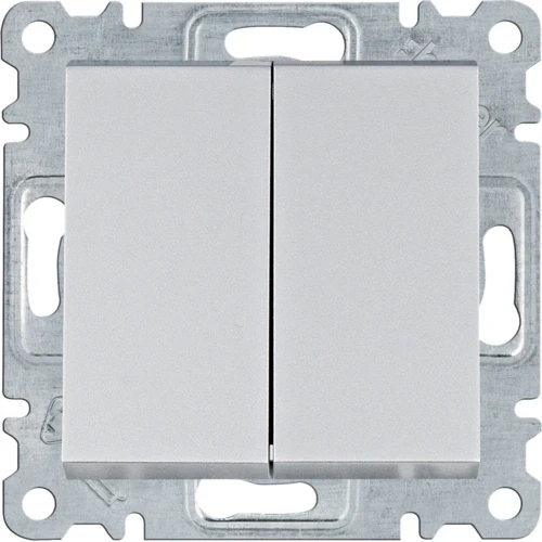Вимикач Hager Lumina WL0052 2-клавішний універсальний (2983440780)