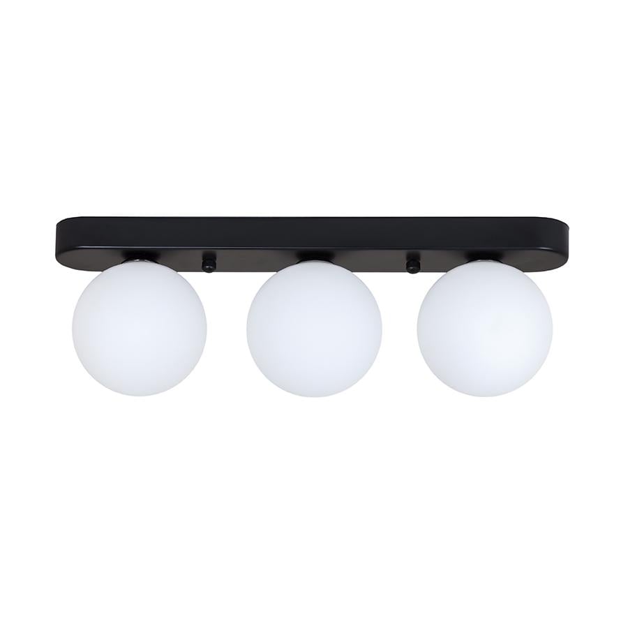 Люстра потолочная Levistella 761X100F-3 BK/WH 380 металлическая со стеклянными плафонами с цоколем G9 (106-16-LVS4677)