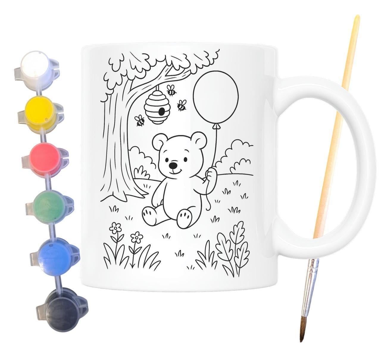 Набор для творчества кружка раскраска Винни-Пух по мотивам повести Алана Милна 330 мл Белый (КР0194)