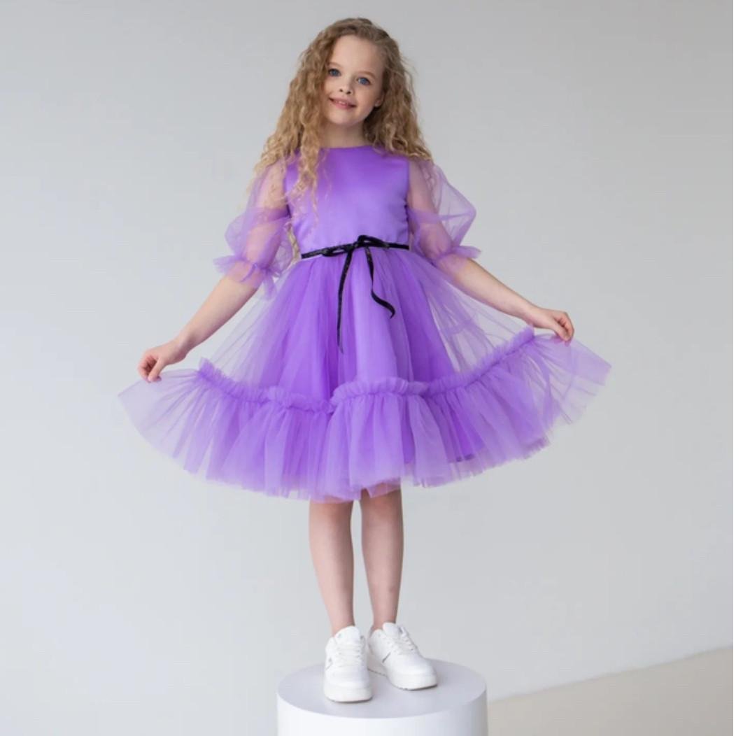 Платье праздничное для девочки 140 см Фиолетовый (2229163183) - фото 1 Платье праздничное для девочки 140 см Фиолетовый (2229163183) - фото 1