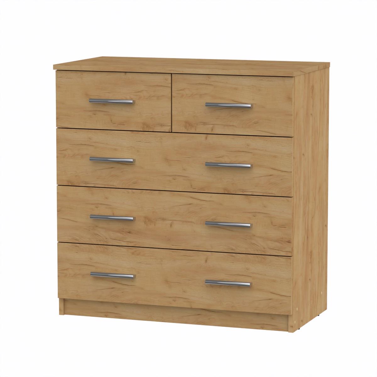 Комод для гостиной с выдвижными ящиками Компанит 2+3 81х42х83 см Дуб крафт золотой (13313657) - фото 1 Комод для гостиной с выдвижными ящиками Компанит 2+3 81х42х83 см Дуб крафт золотой (13313657) - фото 1