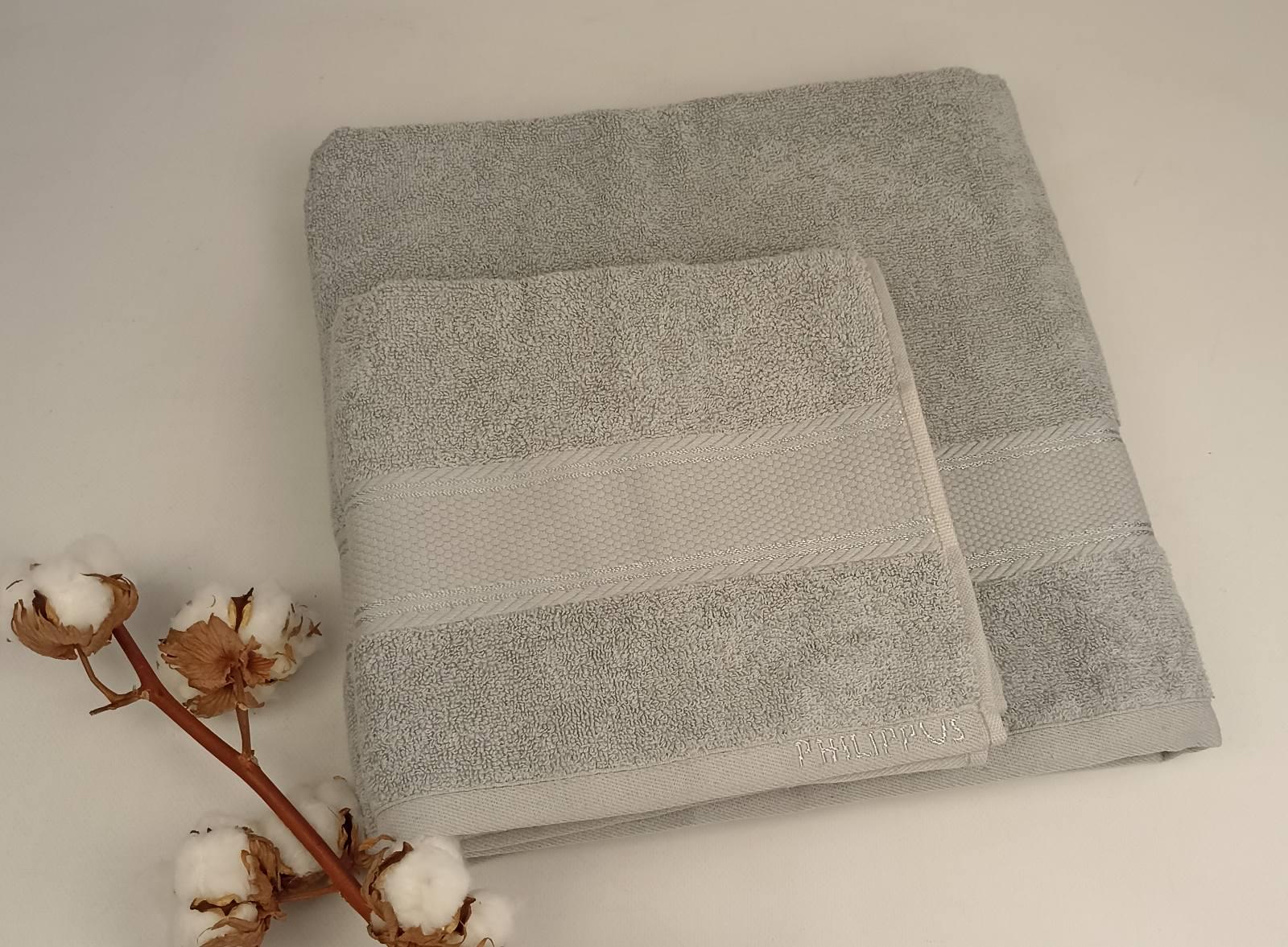Набор полотенец Philippus Soft Collesium Cotton 2 шт. Светло-Серый (ЕA071) Набор полотенец Philippus Soft Collesium Cotton 2 шт. Светло-Серый (ЕA071)