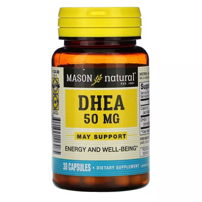 Натуральная добавка Дегидроэпиандростерон DHEA Mason Natural 30 шт. 50 мг (MAV11308)