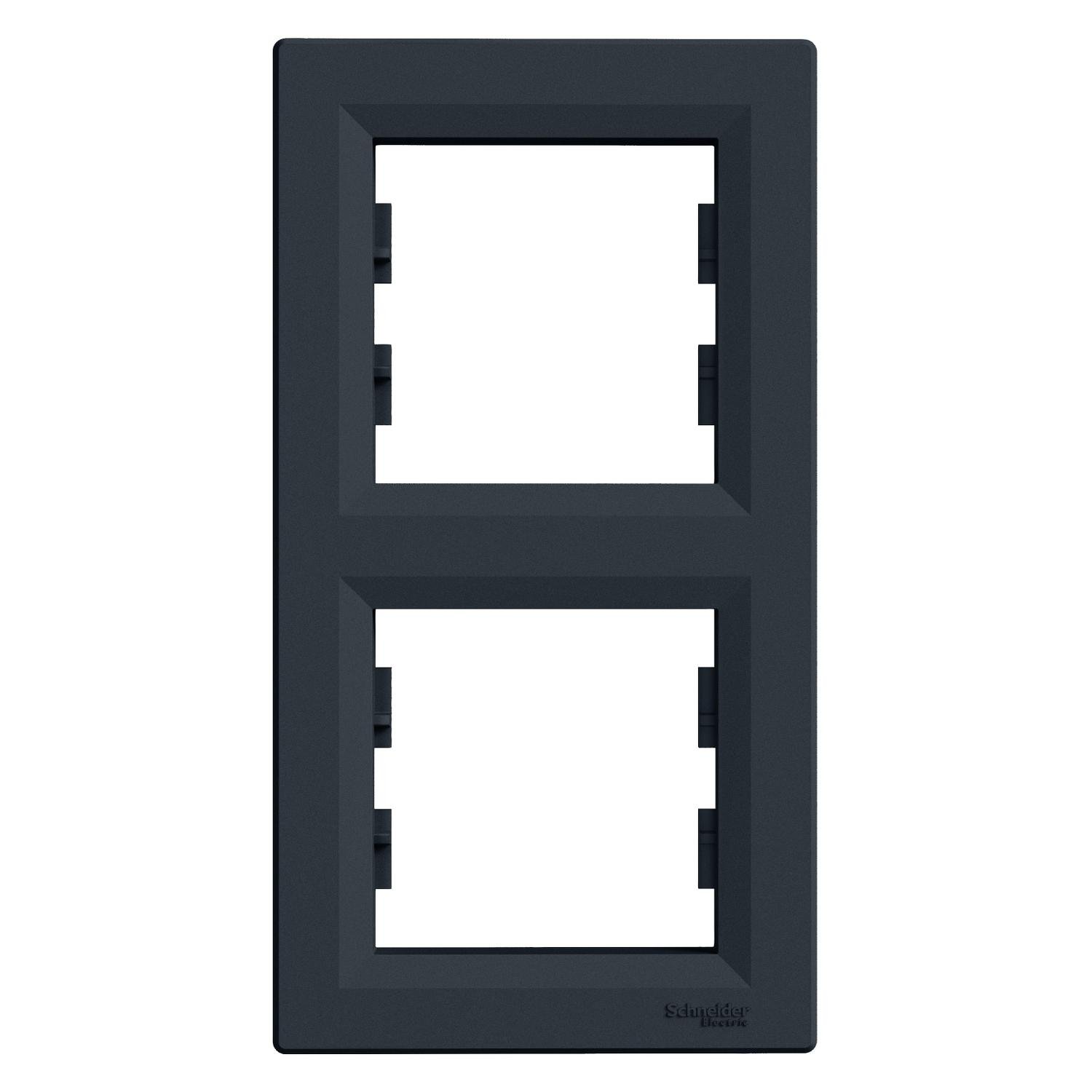 Рамка 2-місна вертикальна Schneider Electric Asfora Антрацит (EPH5810271)