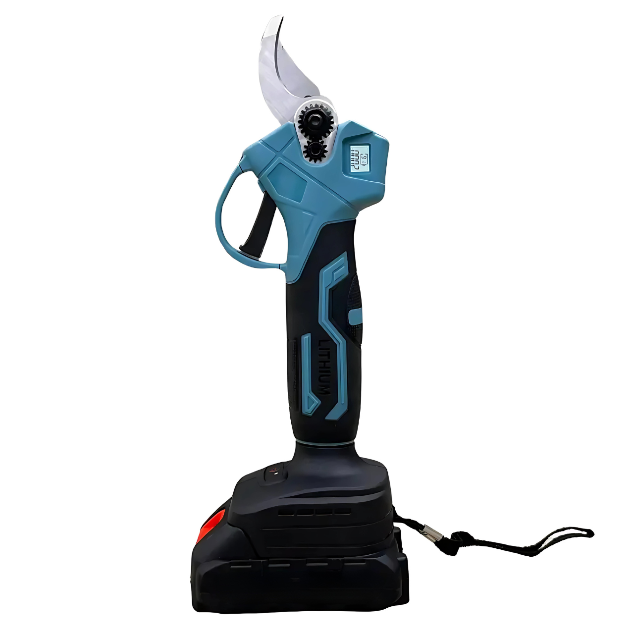 Секатор аккумуляторный садовый электрический 2 аккумулятора 21V Синий (5881709396)