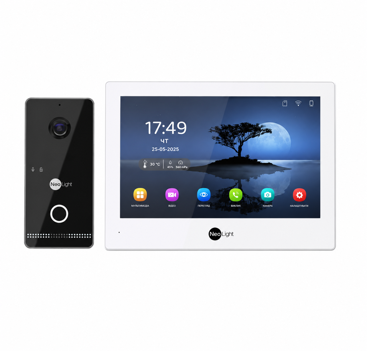 Комплект відеодомофону Neolight ALPHA Hybrid/OPTIMA IPW Black (3127456944)