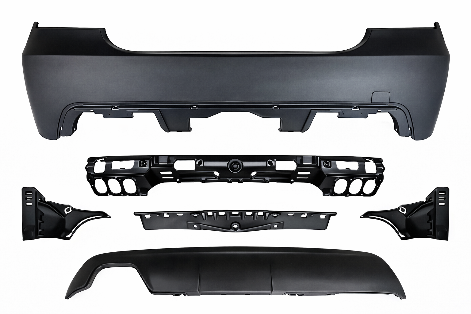 Бампер задний GBT M-Sport для BMW 5 серия E60/E61 2003-2010 гг. алюминий/пластик под покраску (188443)