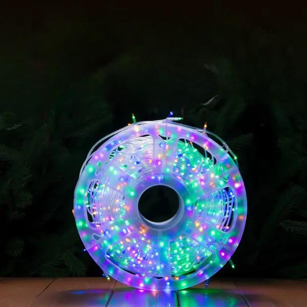 Гирлянда-нить Роса Хвойная лапа 3000 LED 100 м Белая нить/Разноцветный свет (D3000L100MWML) - фото 6 Гирлянда-нить Роса Хвойная лапа 3000 LED 100 м Белая нить/Разноцветный свет (D3000L100MWML) - фото 6
