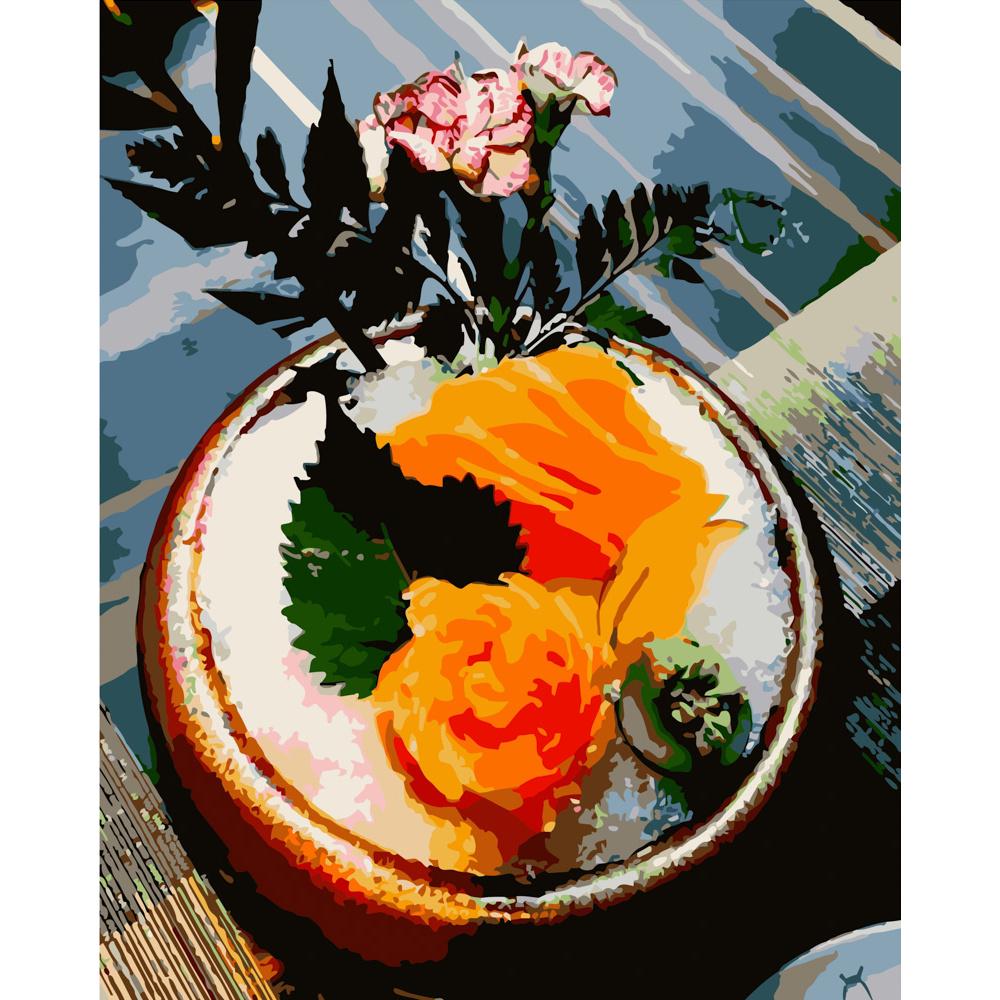 Картина по номерам Strateg Премиум Цветочная фантазия 40х50 см (GS285)