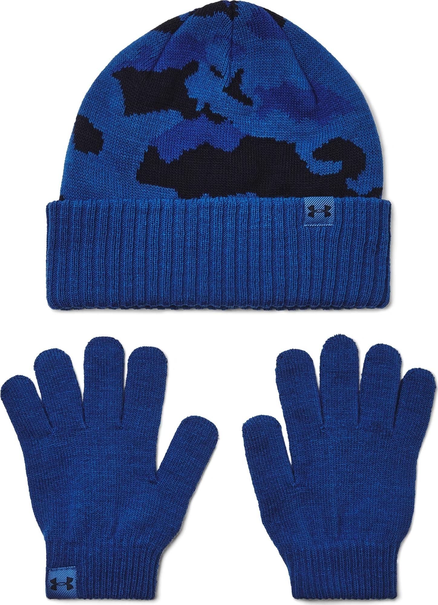 Набор аксессуаров зимний детский Under Armour BEANIE/GLOVE COMBO Сине-черный камуфляж (1386641-432)