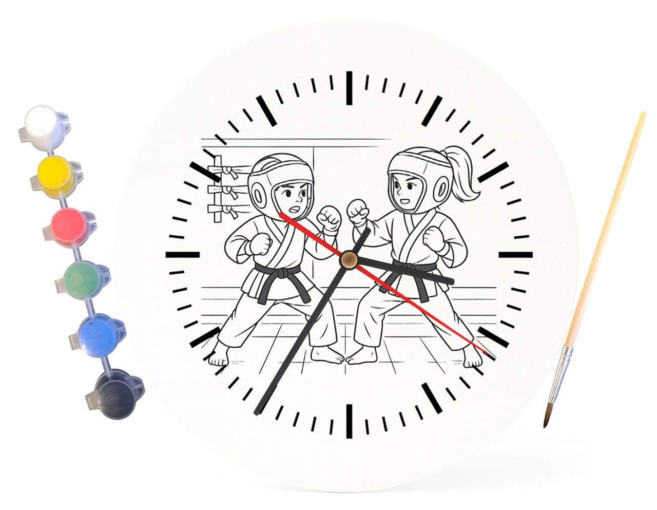 Детский набор для творчества часы-раскраска Карате 30 см (Г0033) - фото 4