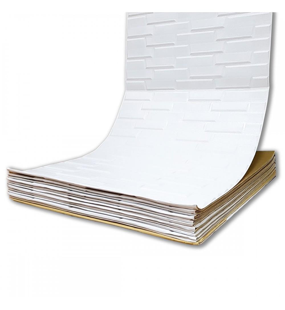 3D-панель декоративная самоклеющаяся Кладка в рулоне 3080x700x5 мм Белый 3D-панель декоративная самоклеющаяся Кладка в рулоне 3080x700x5 мм Белый