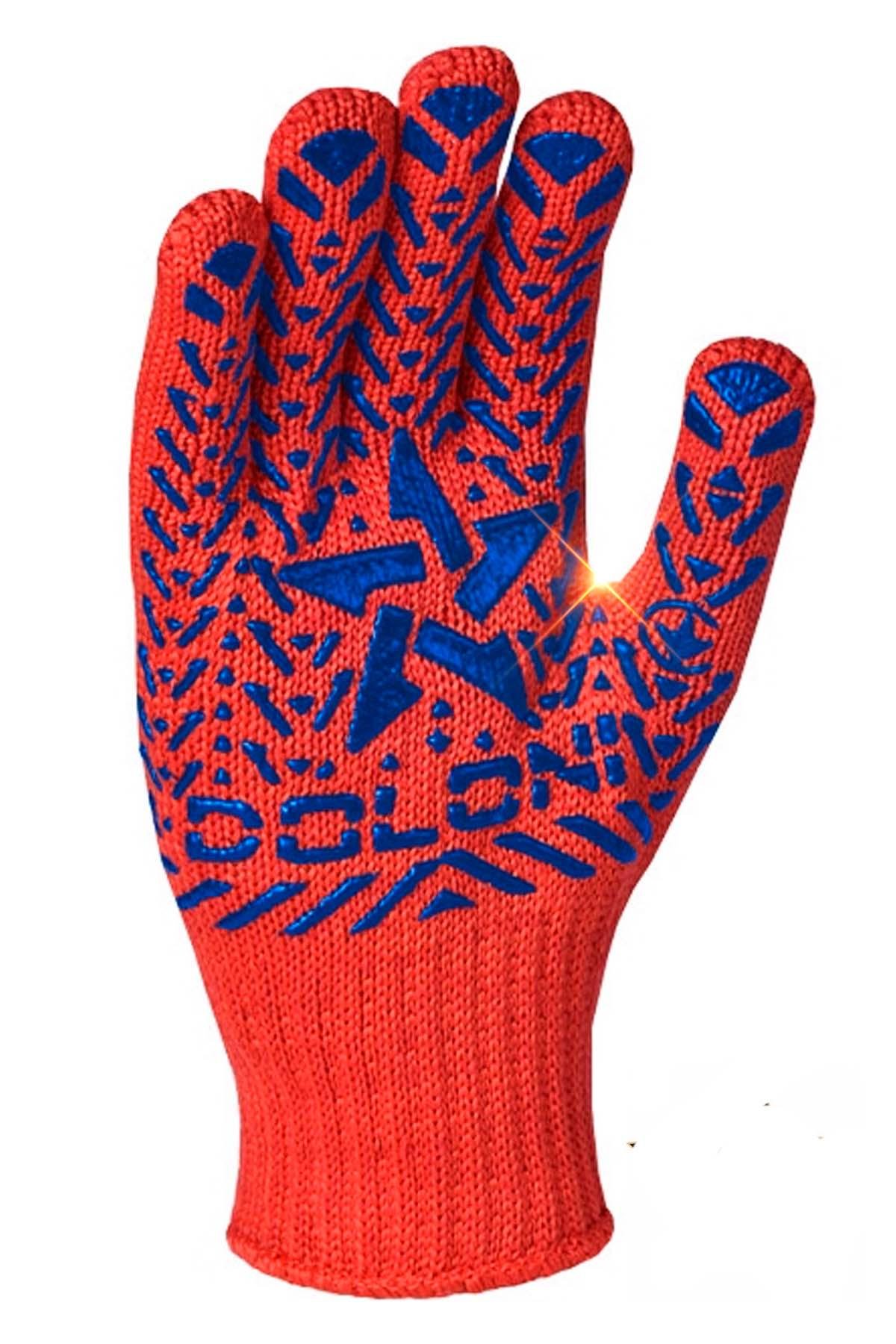 Перчатки рабочие BRS Звезда хозяйственные трикотажные из ПВХ 10 шт. Red Перчатки рабочие BRS Звезда хозяйственные трикотажные из ПВХ 10 шт. Red