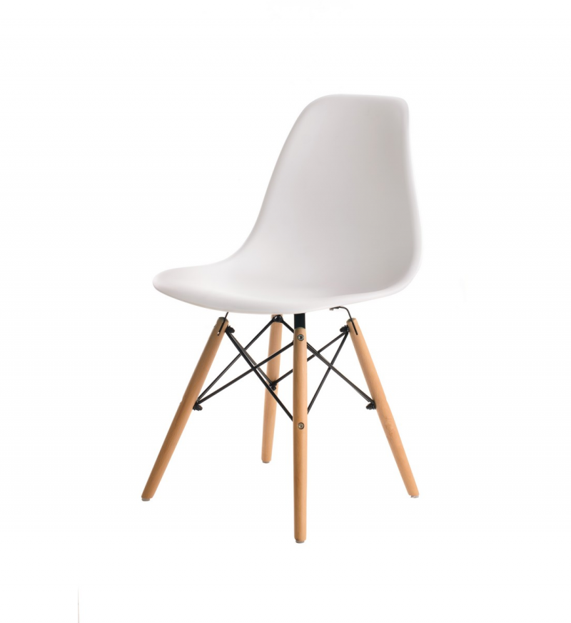 Стул кухонный Мікс Меблі Смайл Дерево/Полипропилен Белый Стул кухонный Мікс Меблі Смайл Дерево/Полипропилен Белый