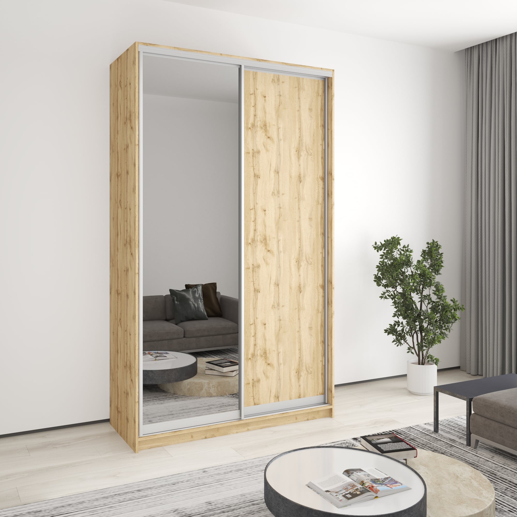 Шкаф-купе двухдверный Mebel Star Стандарт AL MBS-3721 140х45х240 см Дуб тахо (1004905) Шкаф-купе двухдверный Mebel Star Стандарт AL MBS-3721 140х45х240 см Дуб тахо (1004905)