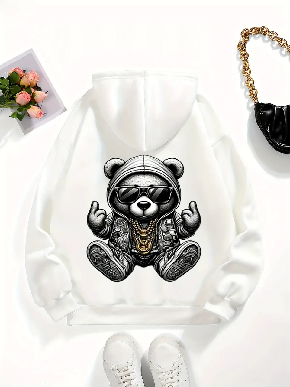 Худи женское с принтом Pin-000-2718 S Белый (2700265359) Худи женское с принтом Pin-000-2718 S Белый (2700265359)