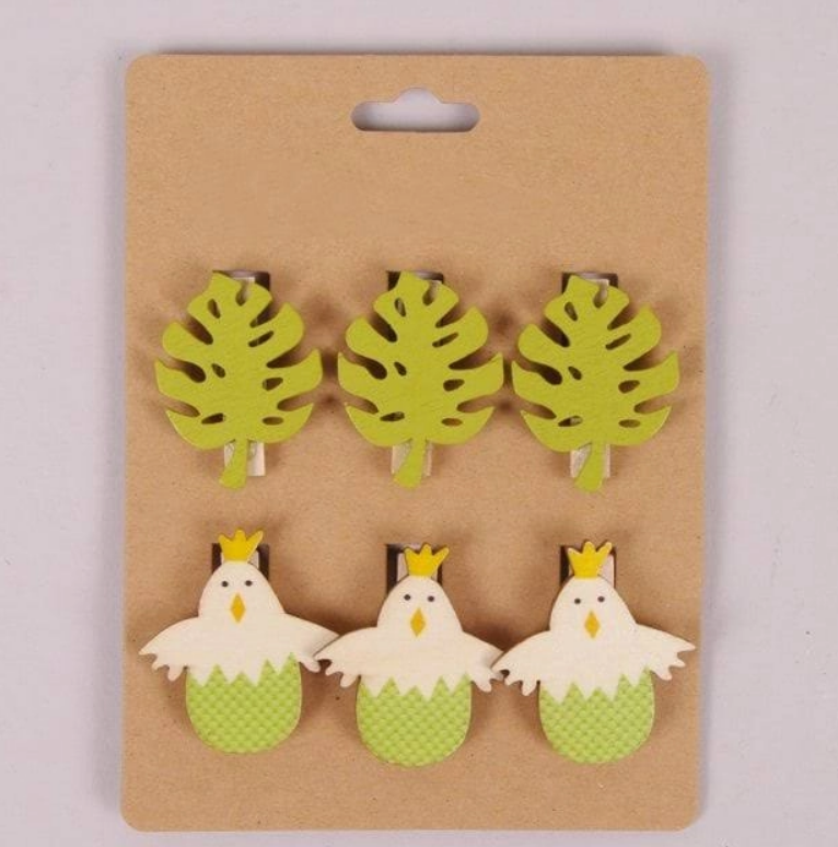 Декор на прищепці MIX 6 шт. (22621)