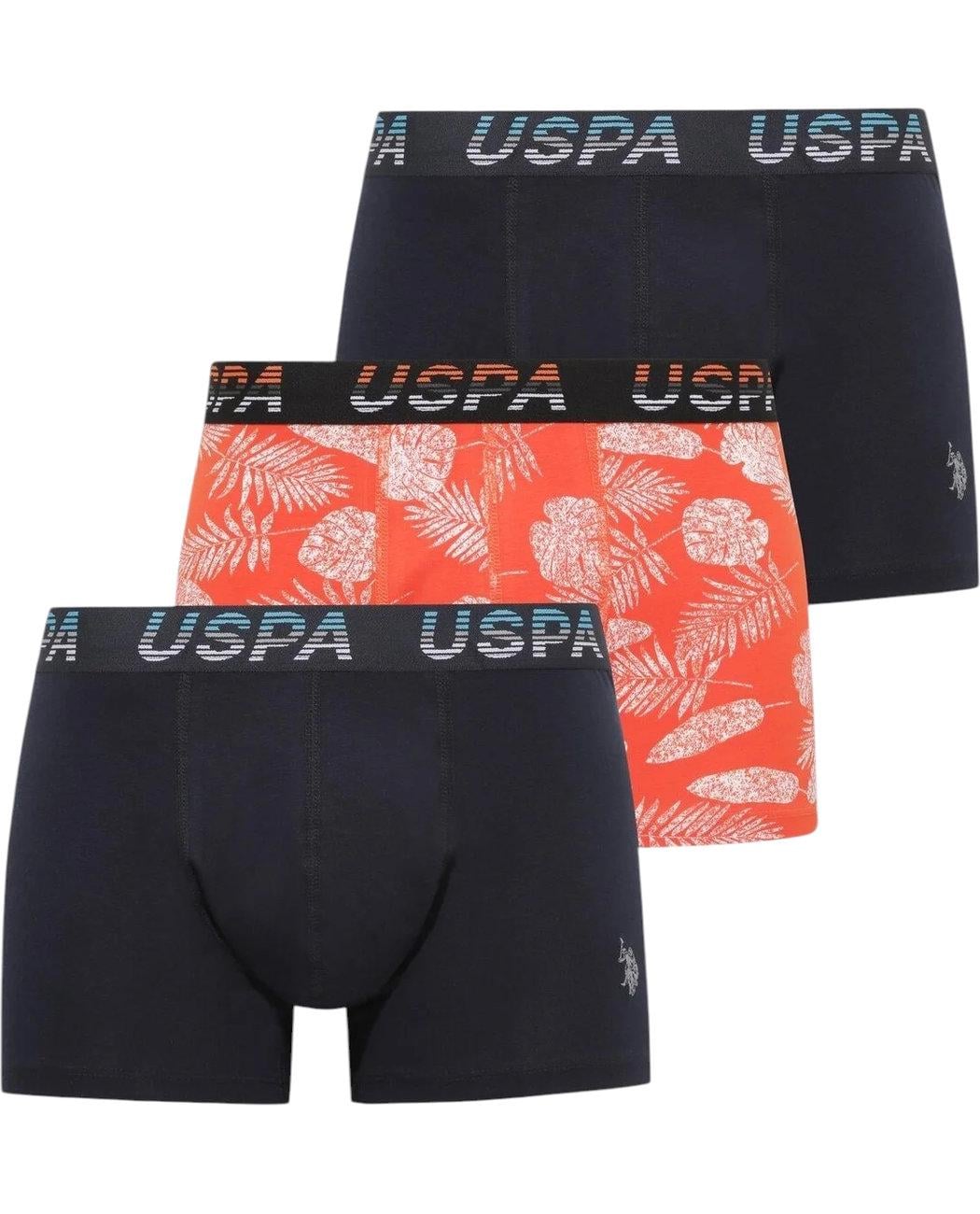 Набор трусов-боксеров мужских US Polo ASSN 80536LTL 3 шт. L Разноцветный (8680557444438)
