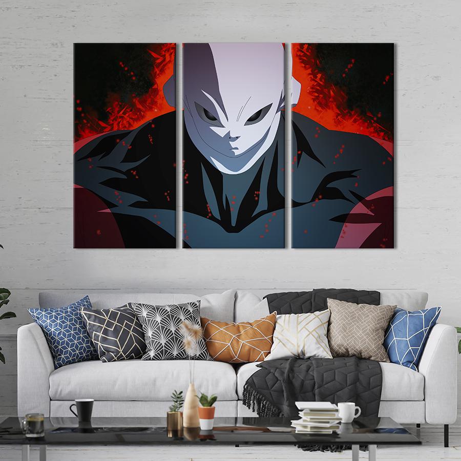 Картина на холсте триптих Джирен, Dragon Ball Super 128x81 см (1445-31)