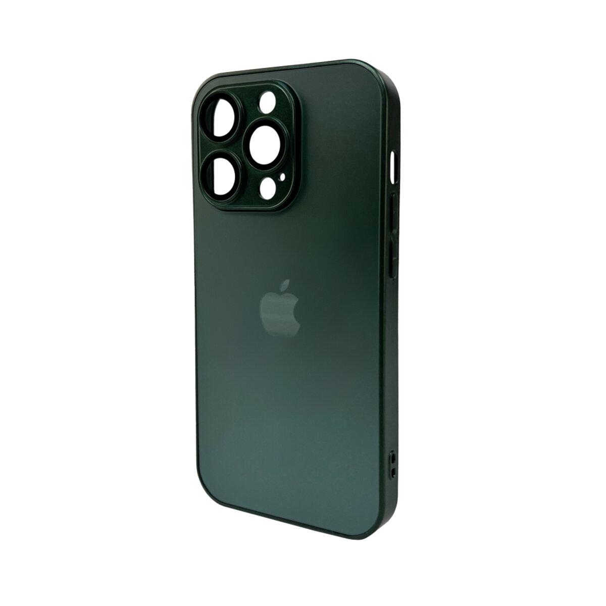 Противоударный чехол для Apple iPhone 14 Pro AG Glass Matt Frame Color / Cangling Green