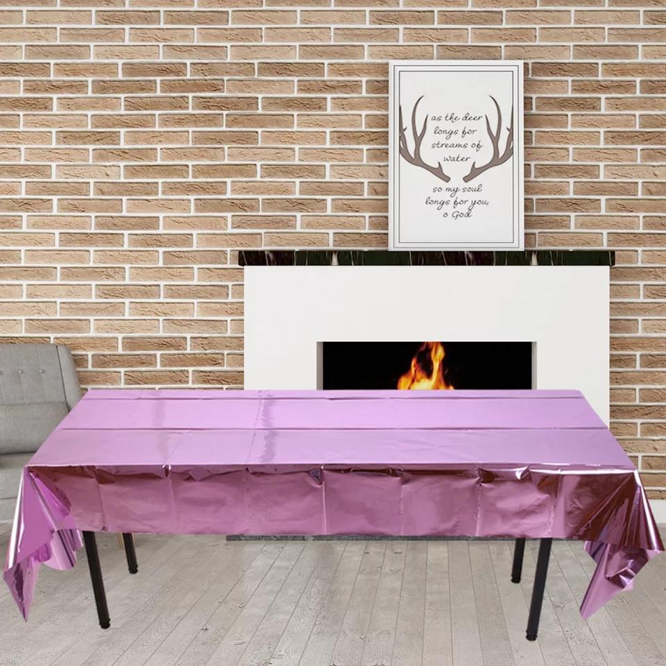 Скатерть клеенка из фольги 270x100 см Розовый (35712/3) - фото 2 Скатерть клеенка из фольги 270x100 см Розовый (35712/3) - фото 2