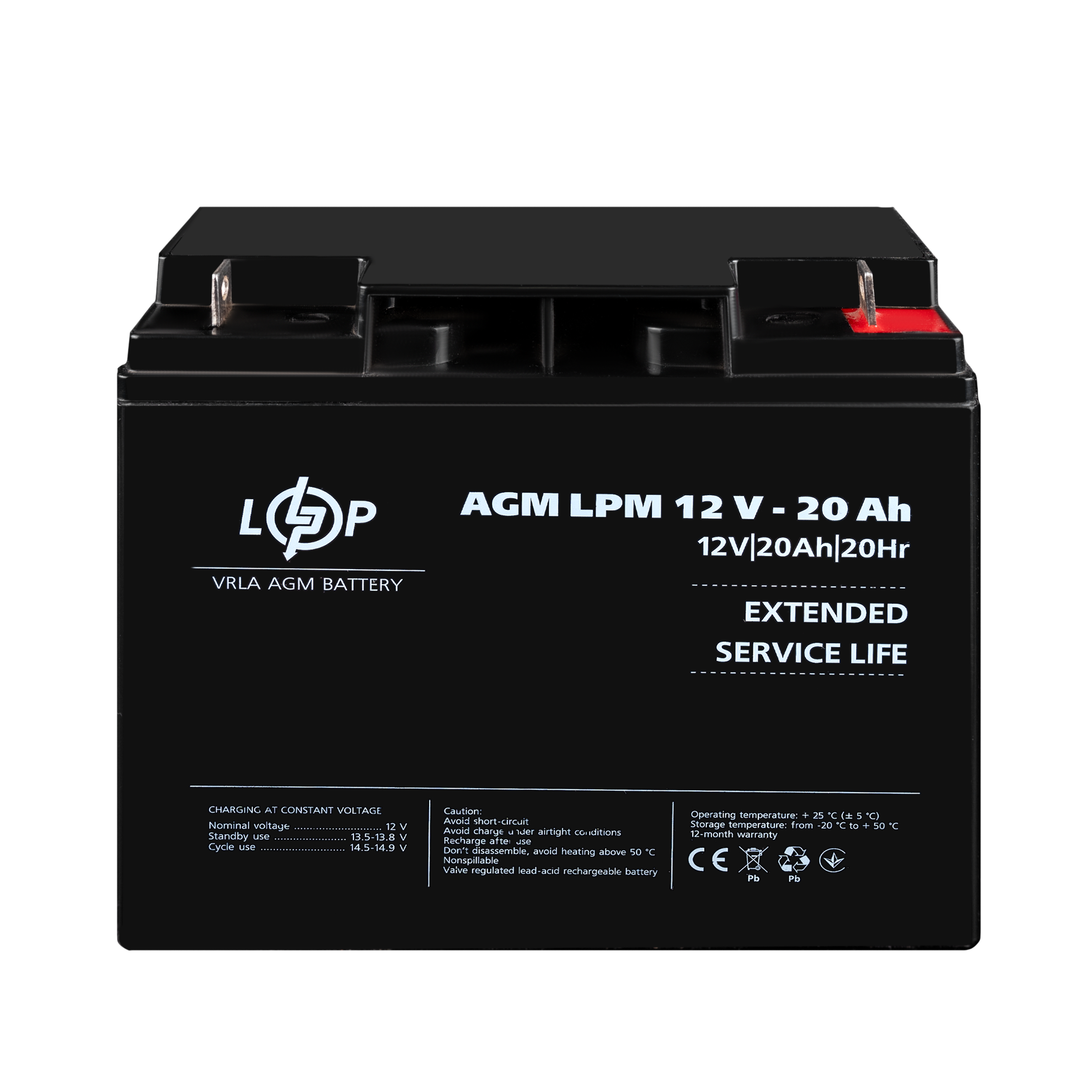 Акумулятор AGM LPM 12V 20 Ah - фото 2