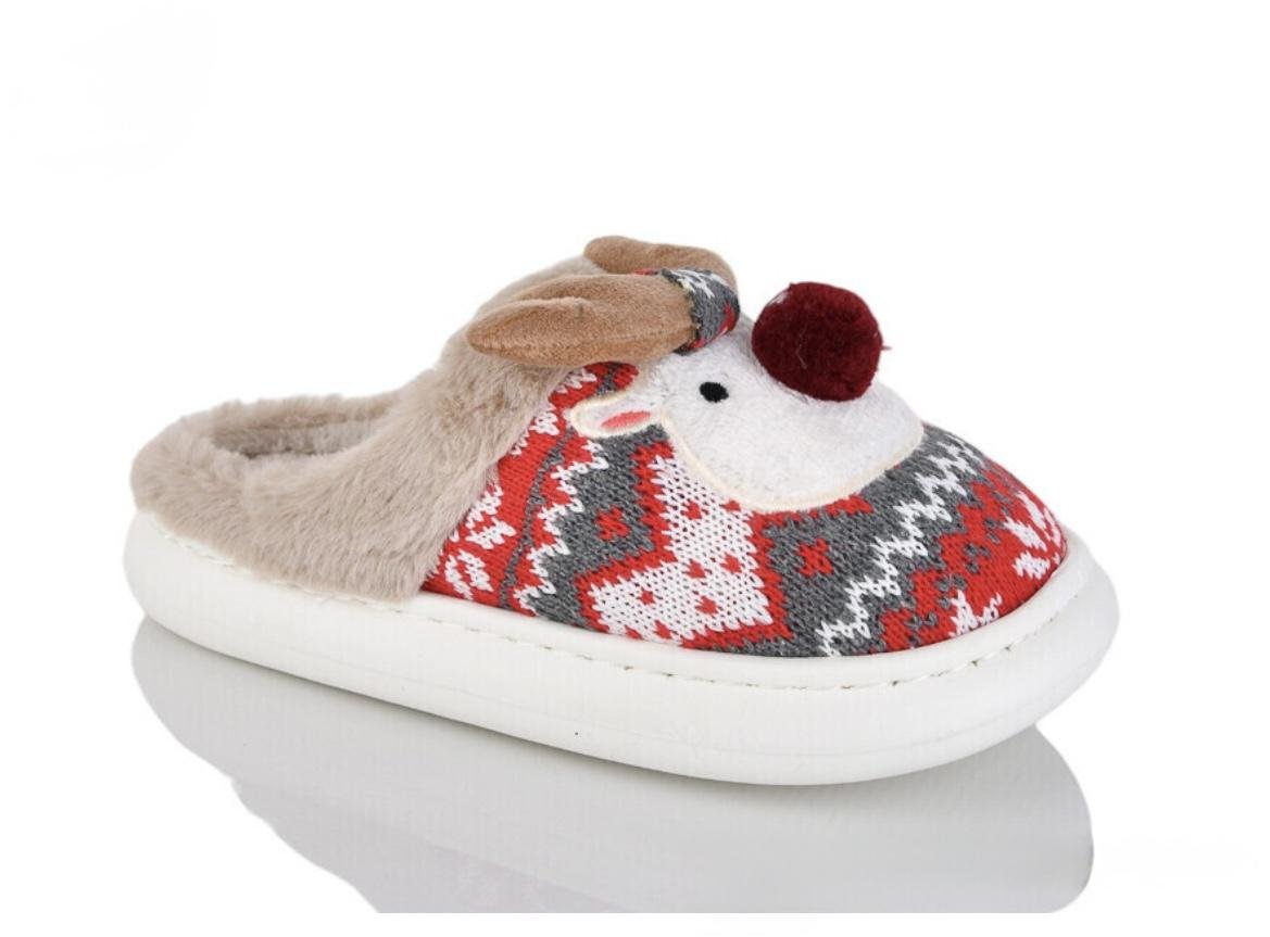 Домашние тапочки warm story Олени вышивка р. 36-37 Красно-серый (0060) - фото 1 Домашние тапочки warm story Олени вышивка р. 36-37 Красно-серый (0060) - фото 1