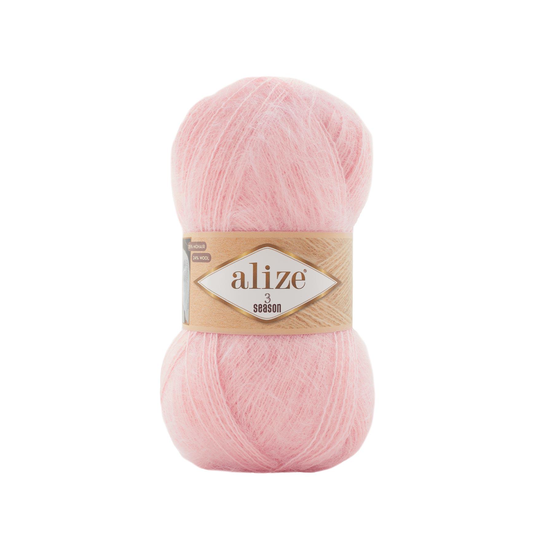 Пряжа Alize 3 season 271 розовый (3982)