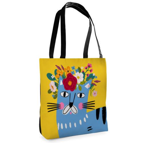 Сумка тканевая Presentville Tenderness Кошка в веночке (ST 23UKR006 BL)