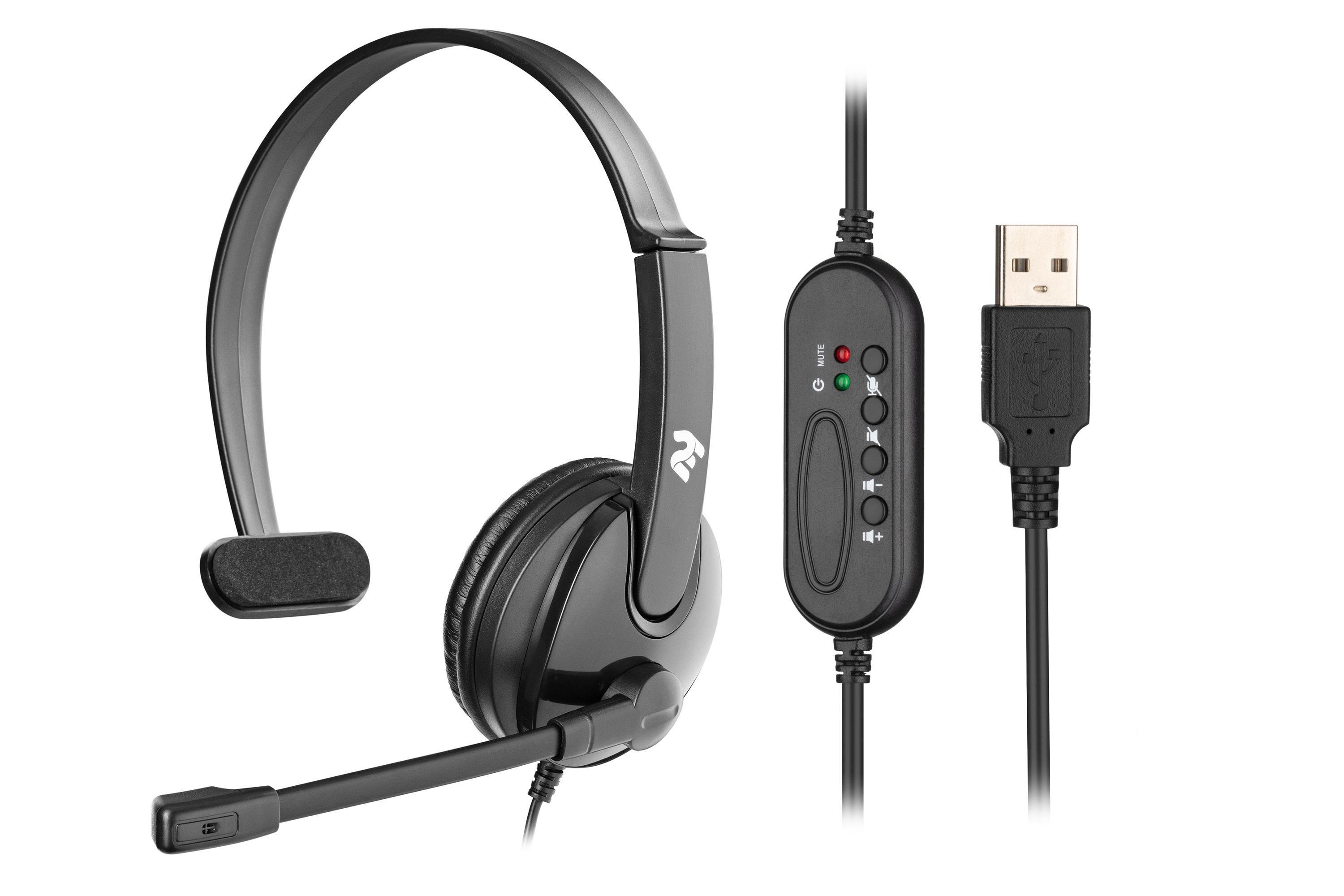 Гарнитура 2E On-ear CH12 USB с микрофоном 2 м Черный (2E-CH12MU)