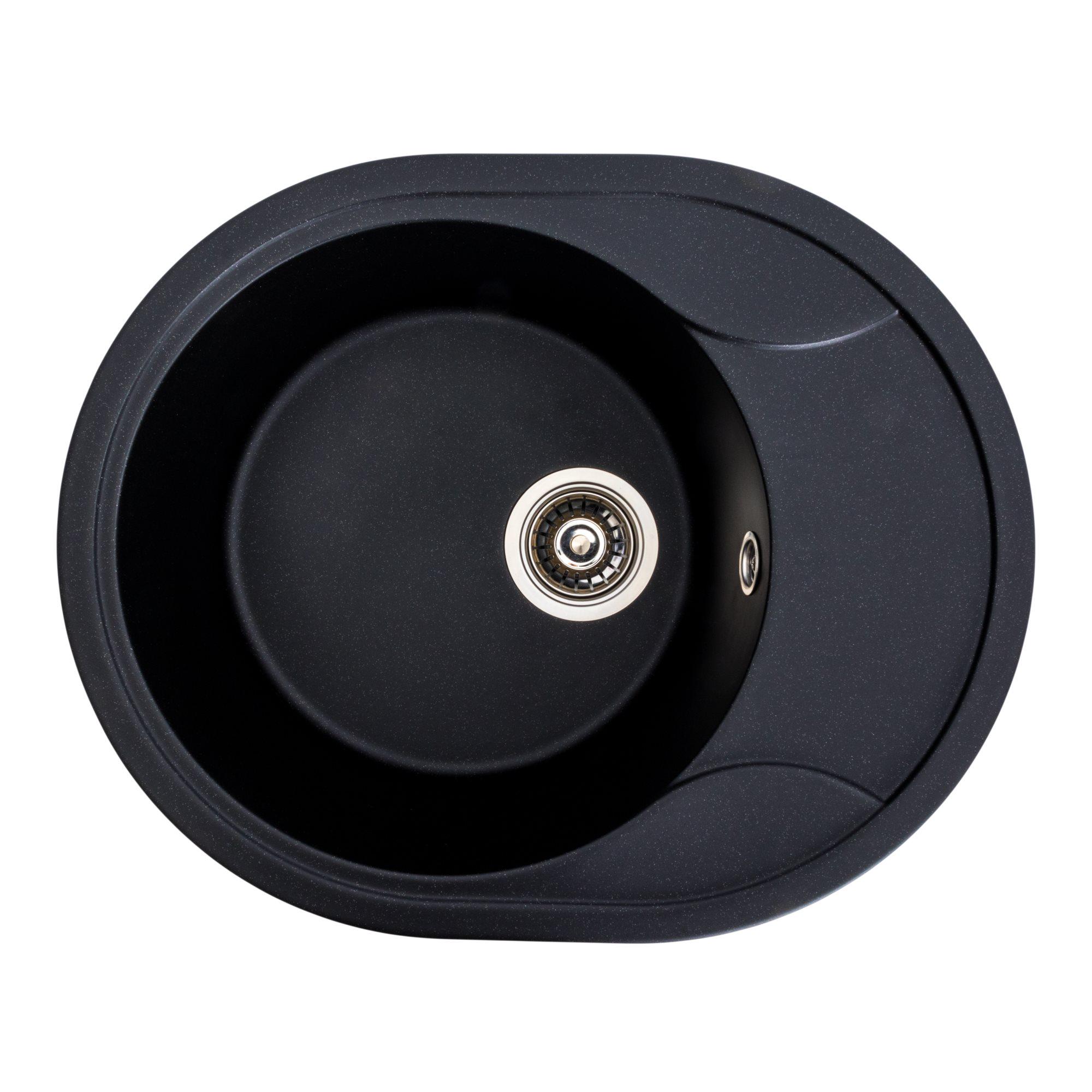 Мийка гранітна для кухні Platinum 5847 ONYX матова Чорний металік - фото 1 Мийка гранітна для кухні Platinum 5847 ONYX матова Чорний металік - фото 1