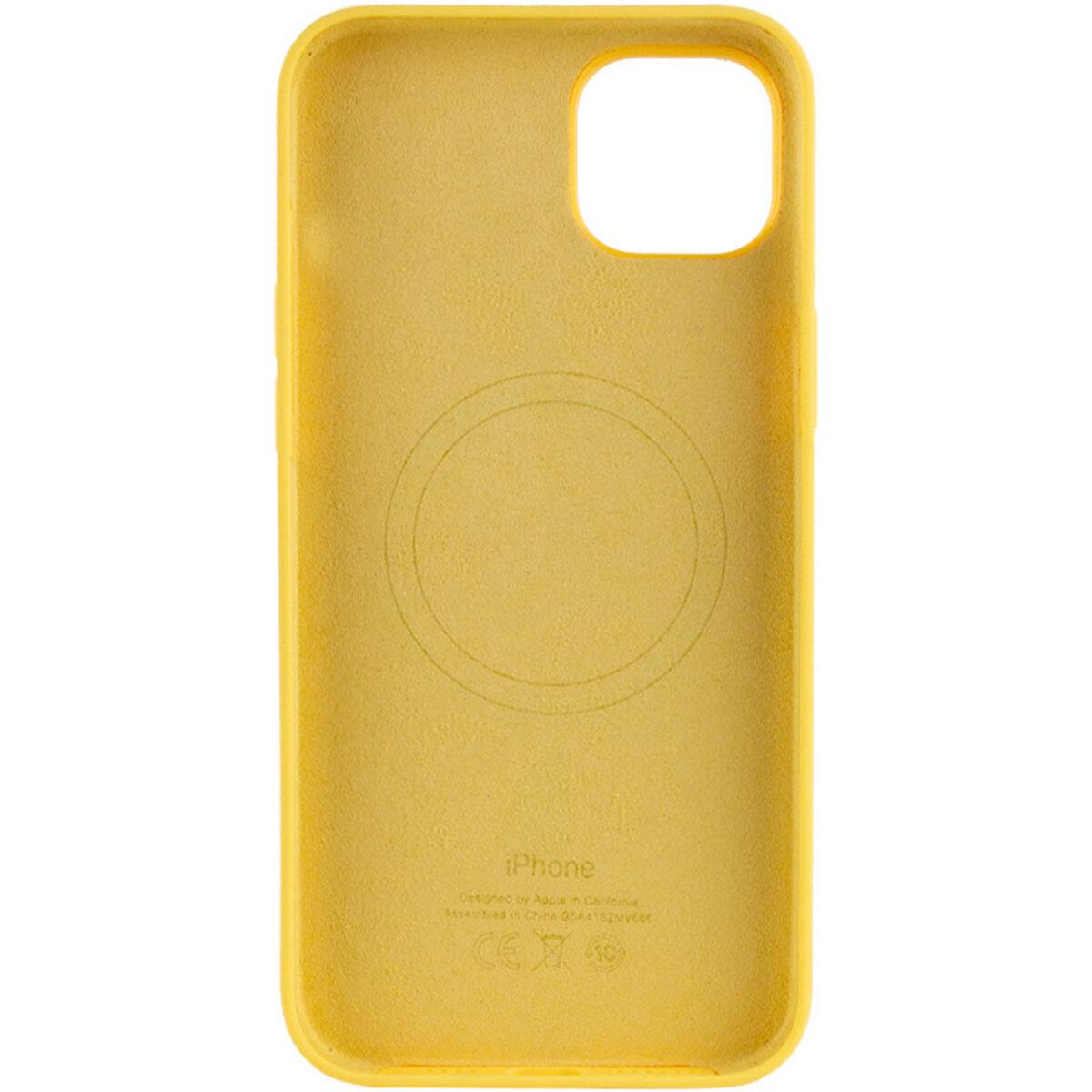 Протиударний чохол Silicone Full Case AAA MagSafe IC для Apple iPhone 14 Sunglow - фото 2