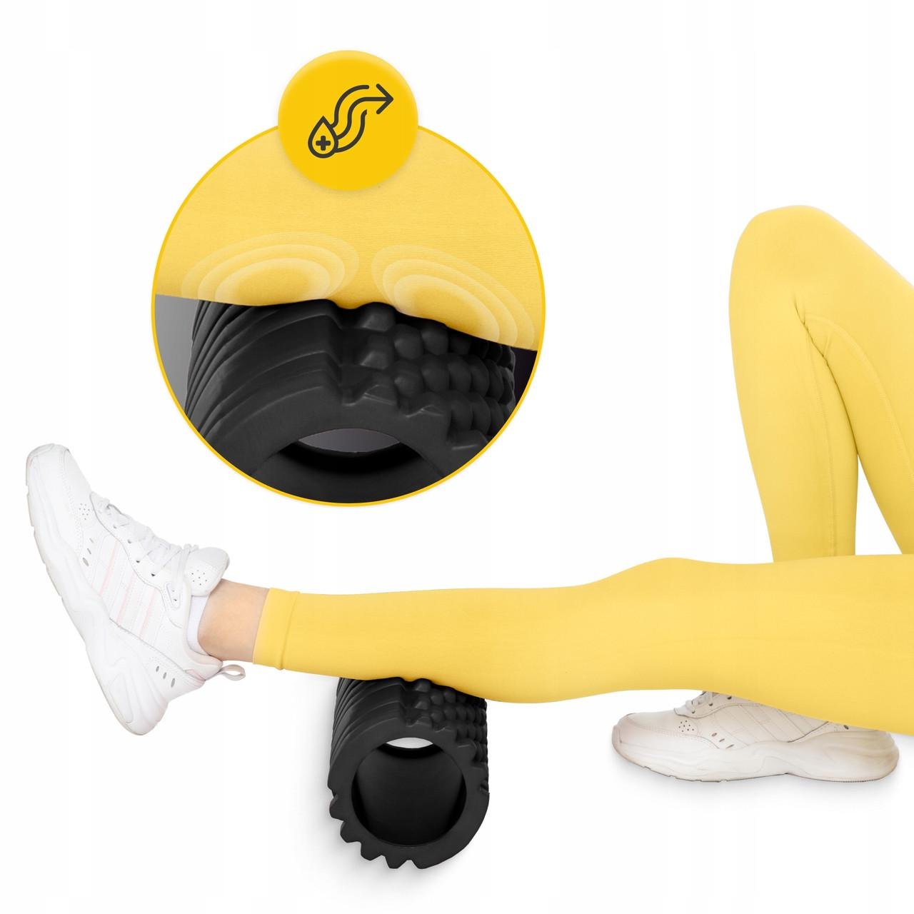 Ролик масажний 4FIZJO 33x14 см Black (P-5907222931004) - фото 9 Ролик масажний 4FIZJO 33x14 см Black (P-5907222931004) - фото 9