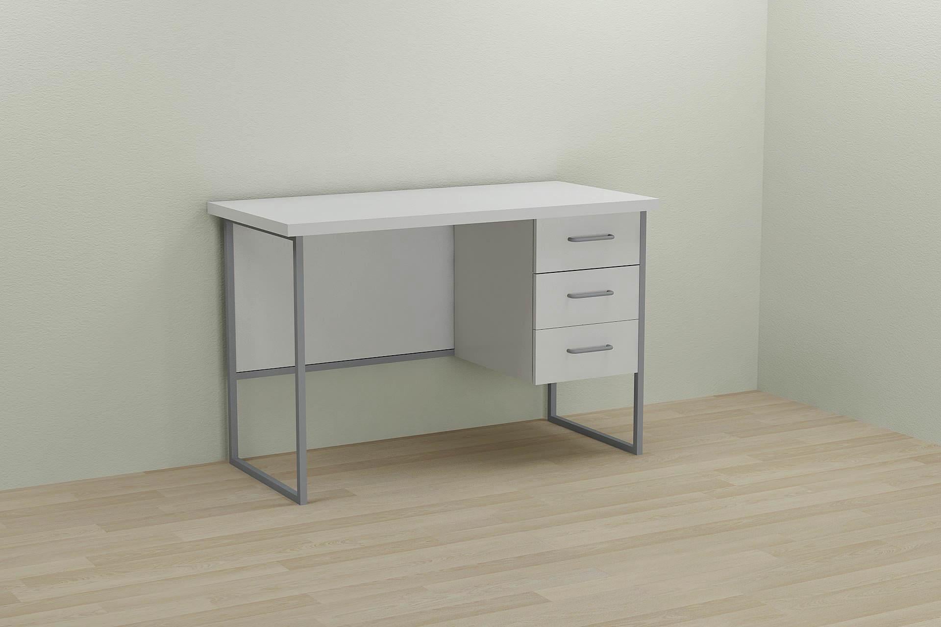 Стіл комп'ютерний Ferrum-decor Гаррі ДСП 32 мм 75x140x60 см Сірий/Білий (FRD-101466) Стіл комп'ютерний Ferrum-decor Гаррі ДСП 32 мм 75x140x60 см Сірий/Білий (FRD-101466)
