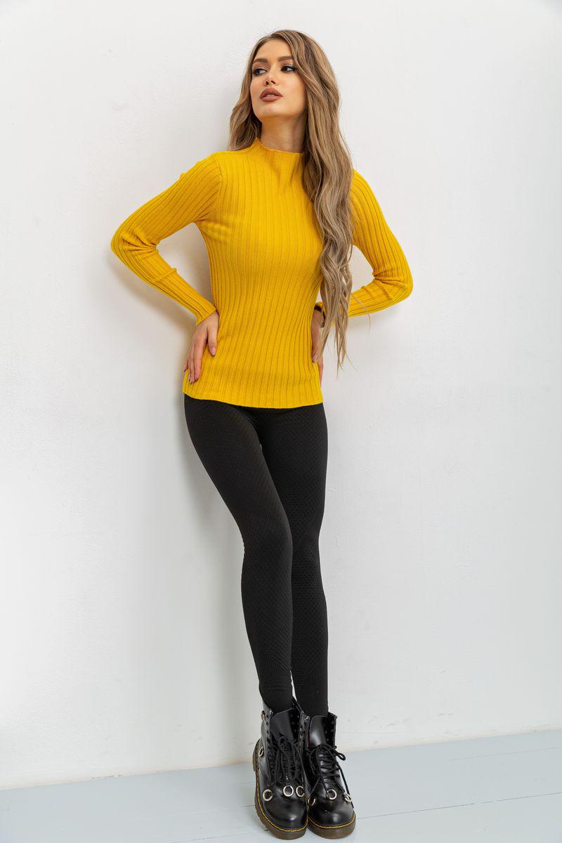 Гольф жіночий у рубчик Ager 221R8868-1 S/M Гірчичний (9621856) - фото 3 Гольф жіночий у рубчик Ager 221R8868-1 S/M Гірчичний (9621856) - фото 3