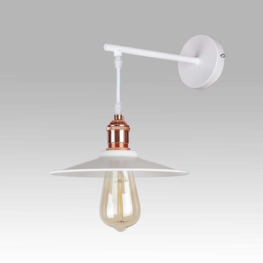 Бра з патроном Рожеве золото/Білий (52-W837F2-1 WH)