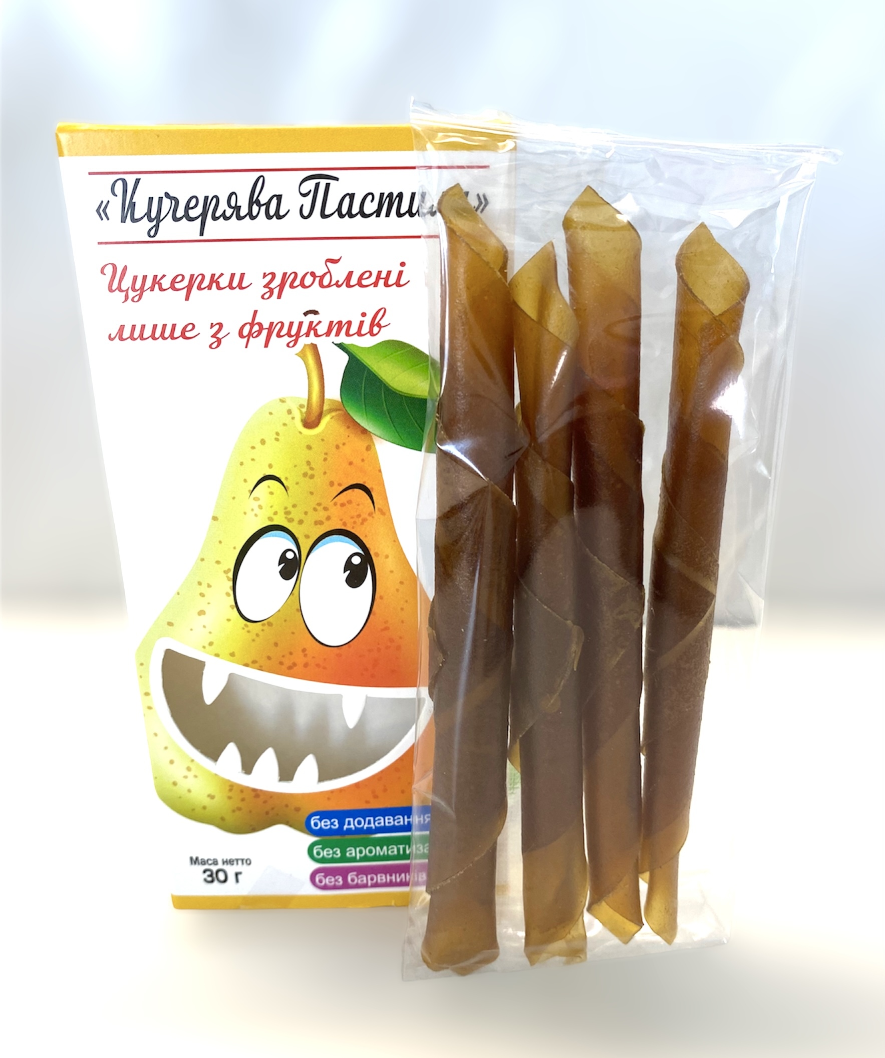 Натуральні цукерки Кучерява Пастила з грушею 30 г - фото 2