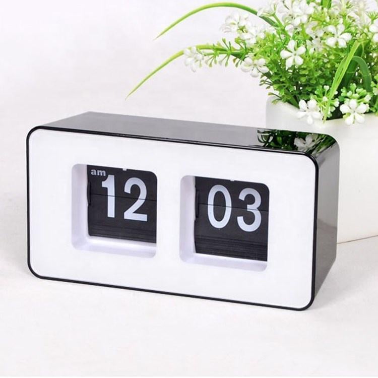 Часы перекидные Flip Clock Vintage 17,5х7х9 см Белые - фото 2