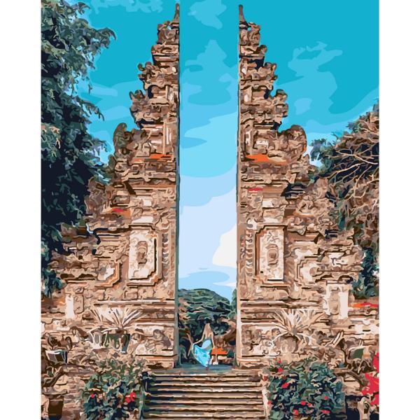 Картина по номерам Strateg Города Путешествие к Майя 40х50 см в термопакете (SY6294)