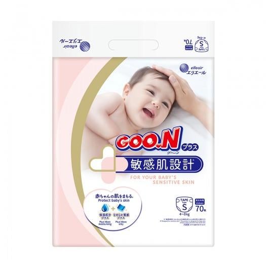 Подгузники Goo.N Plus для детей S 4-8 кг 70 шт. (21000627-ks) - фото 1