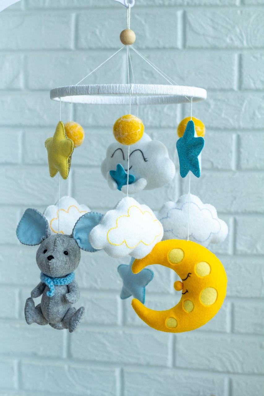 Мобиль детский WooolyWool ручная работа Мышонок (27861201)